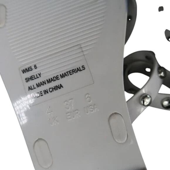 Dolce Vita Shoes Womens 6 Sandals Jelly Slides Casual Stud Flats White Shelly - Picture 11 of 12